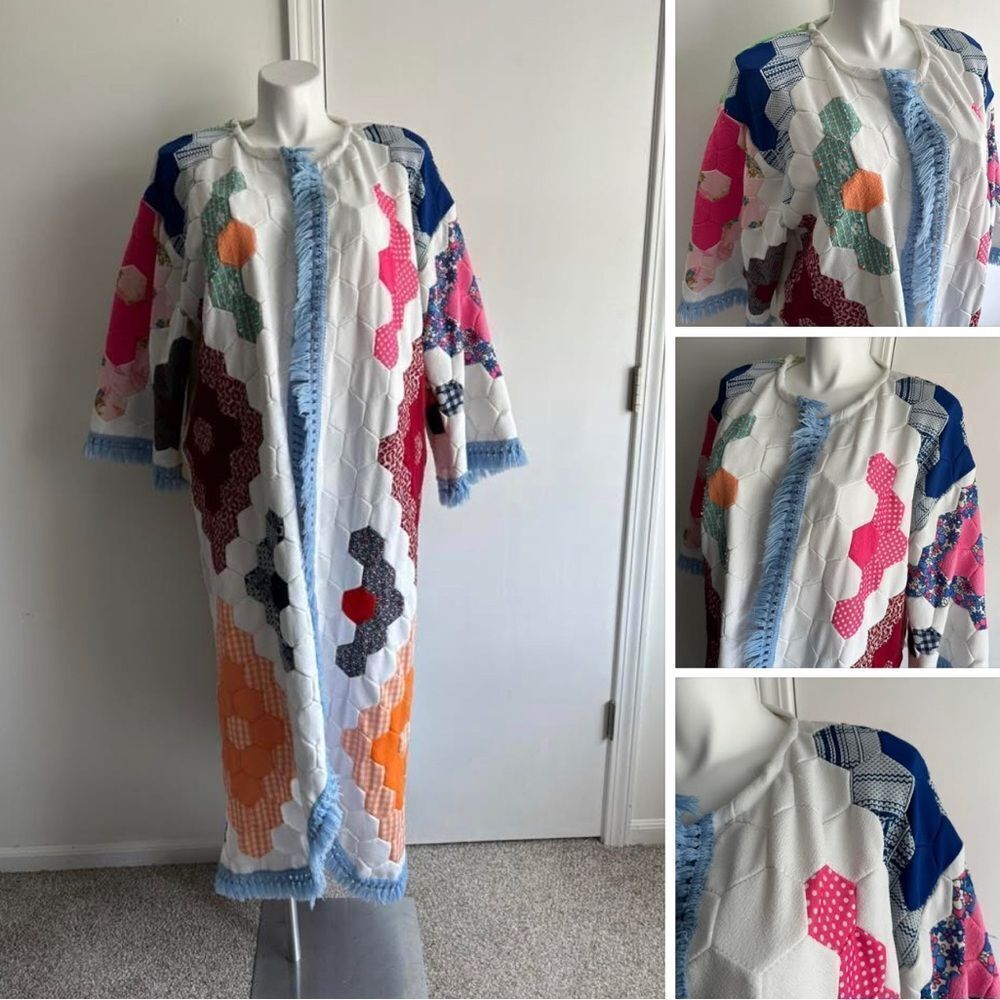 Upcycled Vintage Quilt Duster, One Size